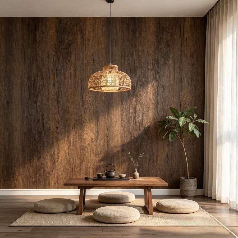1 Roll Self-Adhesive PVC Wallpaper, Waterproof, Removable Without Damaging Walls, 17.7 Inches * 39.3/118.1/196.8 Inches, Realistic Wood Grain Furniture Refurbishment Sticker, Suitable For Bedroom, Living Room, Entryway And Windowsill