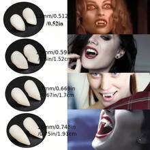 4pcs Vampire Fangs, Halloween Costume Party Prank Props, Suitable For Halloween Costumes, Gothic Outfits, Cosplay, Horror Makeup Accessories - Multicolor - View 7