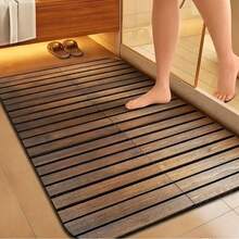 1pc,Modern Dark Brown Bathroom Mat – Floor Mat. - A - View 9