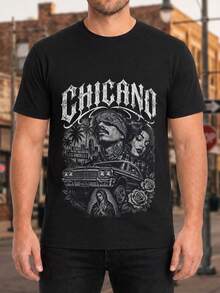 Men T-Shirts - 黑色 - 查看 1