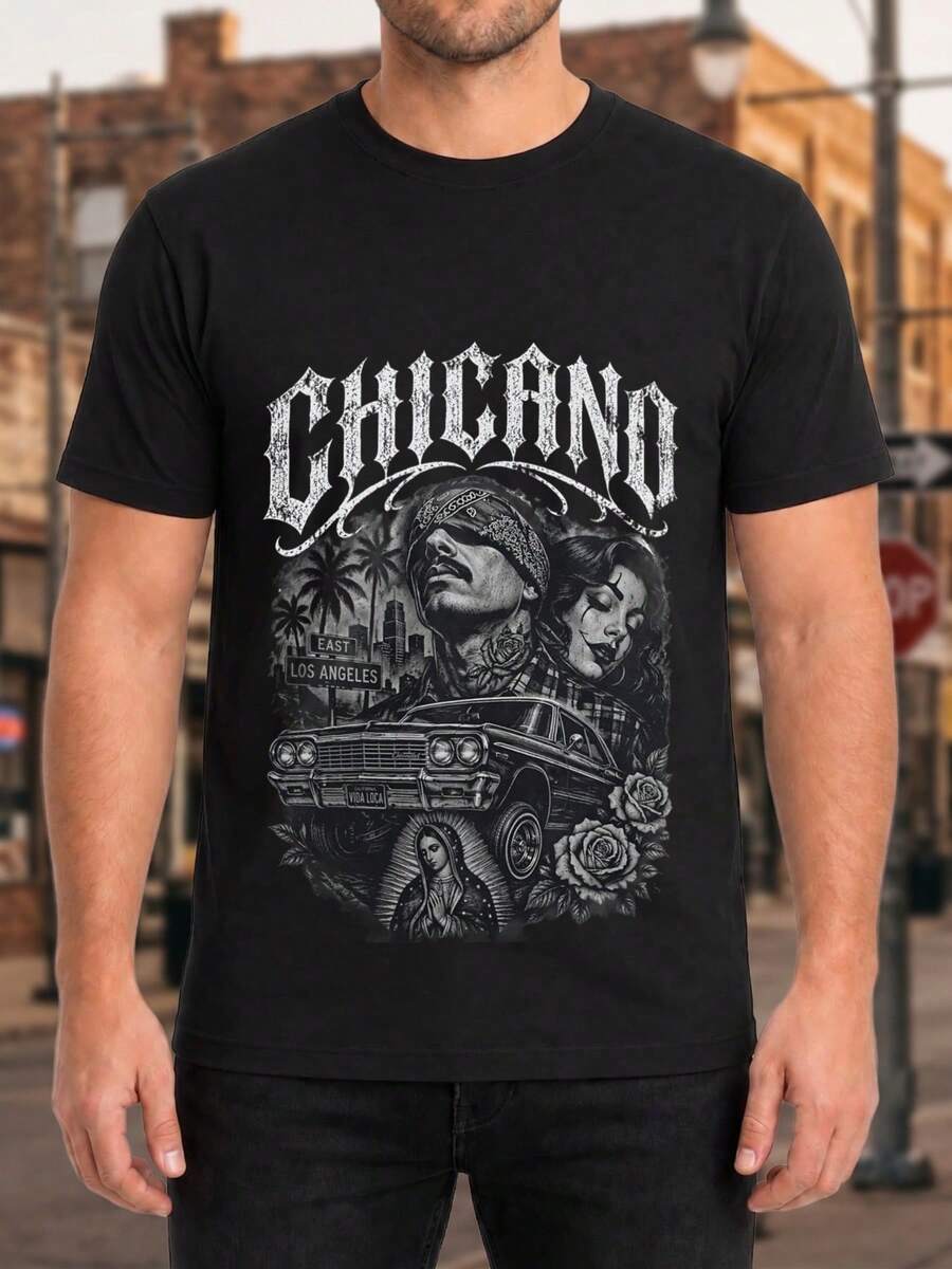 Men T-Shirts - 黑色 - 查看 1