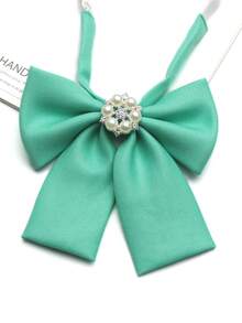 1pc Square Collar Bow Tie Suitable For Shirts, College Style, Daily, Party, Gift, Streetwear - Multicolor - View 4