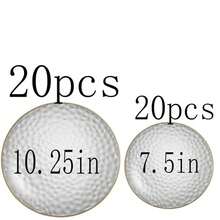 1/20/25/50pcs Gold Rim Hammered Texture Round Flat Plates, Transparent Texture Fruit And Dessert Trays, Western Dinner Wedding Party Table Setting, Holiday Gathering Tabletop Decor Tableware, Restaurant Dessert Display Plates, Light Luxury Nordic Style Home Dining Table Decoration Plates - Clear - View 15