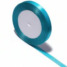 1 Roll 1cm Solid Color Satin Ribbon, Gift Bouquet Packaging Decoration Ribbon, Clothing Bag Hair Accessory Bow DIY Ribbon, Wedding Birthday Christmas Graduation Ceremony Multiple Party Decor Multi-Color Ribbon - 1 cm - View 22