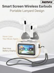 REMAX CozyBuds W20 PRO 無線藍牙耳機，附數位顯示螢幕，20 小時電池續航力，無線立體聲耳機，觸控操作，舒適防汗運動耳機，藍牙 5.4，多語言支持 - 查看 11