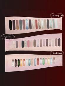 Chéeryep Floating Life 眼影盤 16色盤，啞光、珠光、緞面、金屬色，多色調，適合派對、節日與日常使用，持久不暈染，禮品，16g/0.56 Oz - Floating Life - 查看 5