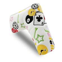 Fun Poker Embroidered Straight Putter Cover, Black And White Dual Color Options, Cool Style, Golf Accessory - White - View 10