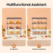 Luminpool 4 Tier Collapsible Cooling Rack, Outdoor Camping Picnic Shelf, Wire Cooling Rack For Baking, Cookies, Cake, Roasting, Grilling - View 9