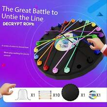 Kids Untie Rope Challenge Desktop Game, Brain Logic Puzzle Toy, Parent-Child Interactive Educational Board Game, Phone-Free Battle Game - Multicolor - View 2