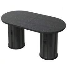 Extendable Dining Table, Versatile Kitchen Table With Metal Handles, Space-Saving For Small Spaces, Multifunctional Table, Hidden Storage, Dark Brown, 149.8-189.7 Cm - 黑色 - 查看 9