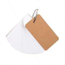 100/200pcs Blank Memo Pads, Portable Small Card Sheets, English Vocabulary Memorization Cards, Ring-Bound Note Cards, Blank Memo Pads, Back-To-School Stationery. - Multicolor - View 6