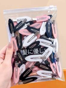 20/10/4pcs Solid Color Seamless Hair Clips, Suitable For Casual Makeup, Face Washing, Hair Accessories - For Girls And Women, Daily Essential - Multicolor - View 12