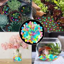 1 Pack Random Color 1cm Glow Pebbles, Fluorescent Luminous Decorative Stones, Suitable For Aquarium Fish Tank, Garden Path, Patio, Lawn, Yard Landscape DIY Decoration - B - View 4