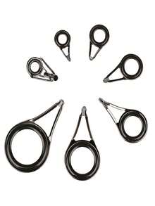 Goture 7pcs Stainless Steel Fishing Rod Guide Repair Kit DIY Spinning Rod Accessories - Black - View 2