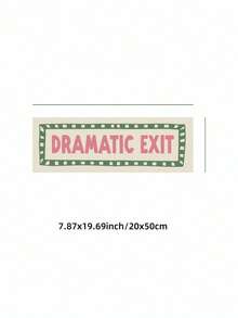 2件裝無框「Dramatic Exit」全景帆布牆面藝術海報印刷，適合客廳、臥室、宿舍裝飾 - 字體 - 查看 5