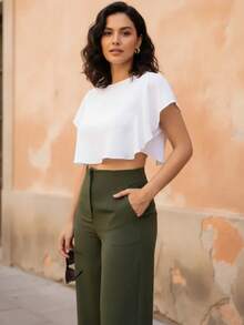 Women Pants - Military Green - View 7