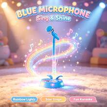 Standing Microphone Toy With Adjustable Height, Built-In Music, Realistic Microphone Design, Fun For Home Singing Performances, Party Talent Shows, Satisfying Singing Hobbies, Creating Fun Stages, Premium Creative Gift. Suitable For Halloween, Christmas, Thanksgiving And Back To School Gifts. - Multicolor - View 10