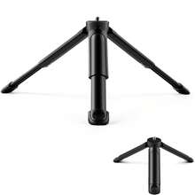 1pc Adjustable Mini Desktop Tripod With Extendable Legs, Non-Slip Feet And 1/4" Screw Interface, Portable Stand For Action Camera, Stabilizer, LED Light, Vlog And Live Streaming, Black - View 1