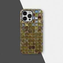 Custodia per telefono con motivo a mosaico mediterraneo, design astratto a piastrelle, adatta per  17,  16, 15, 14,  13, 12, 11 Pro Max,  S25, S24, S23, S22 Ultra. - Bianco 1 - Visualizzare 1