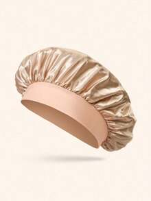 1/3pcs Women's Multi-Color Satin Wide Brim Sleep Cap, Suitable For Daily Use - Multicolor - View 15