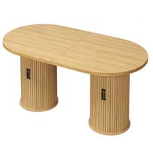 Extendable Dining Table, Versatile Kitchen Table With Metal Handles, Space-Saving For Small Spaces, Multifunctional Table, Hidden Storage, Dark Brown, 149.8-189.7 Cm - 自然的 - 查看 9