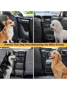 3-Layer Elastic Car Mesh Storage Bag, Car Seat Mesh, Pet Dog Isolation Net, 3-Layer Elastic Car Back Seat Mesh Storage Bag, Seat Back Mesh Bag, Pet Dog Car Isolation Net, Storage Mesh Bag - one-size - View 2