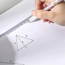 1 pieza Regla triangular transparente minimalista, regla de medición para dibujo, regla triangular 3D, regla de escala 3D para examen y oficina, adecuada para medición de dibujo precisa y uso de oficina, duradera y suave - A - Ver 8