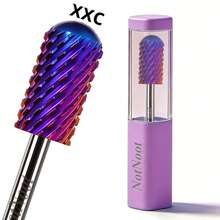 NotNoot Professional Nail Drill Bit 3/32'' Carbide Tungsten Multi-Function, Suitable For Manicure, Pedicure, Cuticle Treatment, Gel Polishing, Purple, Bi-Directional Rotation - Multicolor - View 14