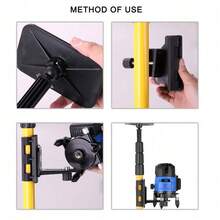 High Hardness Wear Resistant Telescopic Support Rod 1.04–4 Metre Adjustable Lifting Bracket, 5/8 Inch Laser Level Fitting Interface, Not Prone To Fracture – For Ceiling Works, Wall Plastering, Window/Door Installation,  And Stair Setting Out - A - View 5