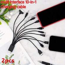 Kabel Data USB Universal 10-in-1, Kabel Pengisian Daya Universal Multi-in-1, Cocok untuk Ponsel, Earphone Bluetooth, Kabel Adaptor Speaker, Kabel Pengisian Daya Data Multi-Fungsi 10-in-1 - MultiWarna - View 4