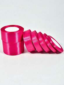 1 Roll Of 22 Meters, Pink Packaging Ribbon Bow, Colored Ribbon, Polyester Ribbon, Gift Box Ribbon, Jacquard Ribbon - / - View 3