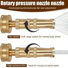 Brass Adjustable Twist Nozzle Multi-Mode Water Spray Head, Multi-Layer Knurled Twist Adjustment Structure, Packed With 4 Extra Sealing Gaskets For Quick Replacement, Standard Thread Interface Compatible For Stable Water Output - Sets - View 5