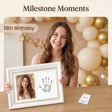 A4 Newborn Handprint & Footprint Inkless Pad, Christmas Thanksgiving Easter New Year Gift, 4pcs Baby Handprint & Footprint Inkless Impression Set - Black - View 10