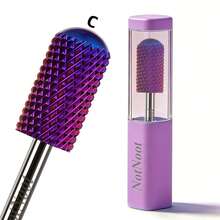 NotNoot Professional Nail Drill Bit 3/32'' Carbide Tungsten Multi-Function, Suitable For Manicure, Pedicure, Cuticle Treatment, Gel Polishing, Purple, Bi-Directional Rotation - Multicolor - View 15