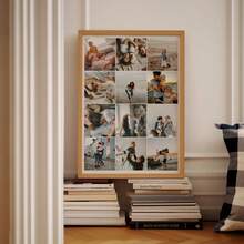 1pc 12-Photo Customized Wall Art, Personalized Photo Collage Print Customized Poster, Customized Wall Art Image Customized Photo, Customizable Item, Gift For Friends, Personalized Photo, Adult Bedroom Decor, Room Decor, Optional Frame - Multicolor - View 12