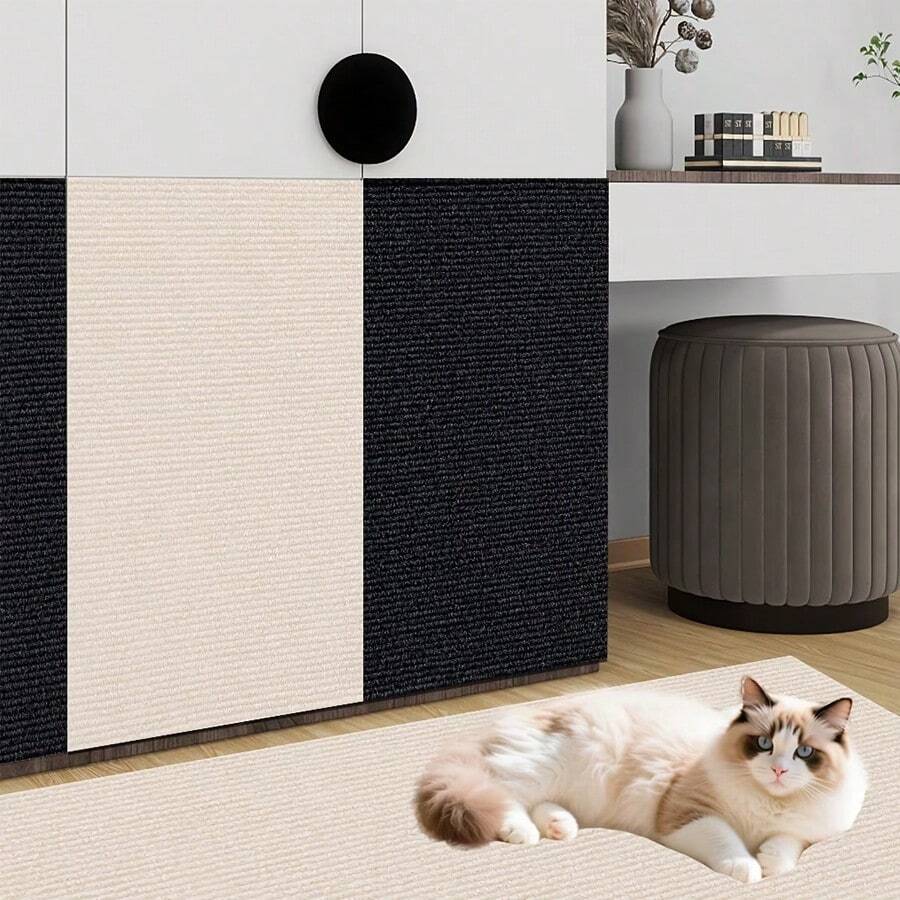 Cat Scratch Sofa Protector Fabric Furniture Scratch Pad, Trimmable Self-Adhesive Repair Patch, Sofa Scratch Board Wall Sticker - 30 X 30 cm - View 1