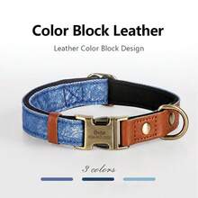 Set Kalung dan Tali Anjing Paduan Logam Tahan Lama Gaya Denim 2 Buah | Gesper Tahan Tarik yang Kuat. Lapisan Neoprene yang Nyaman Melindungi Bulu; Pegangan Lebar Tidak Menyebabkan Gesekan. Dapat Disesuaikan untuk Anjing Kecil hingga Sedang. Cocok untuk Penggunaan di Dalam dan Luar Ruangan. - Biru - View 6