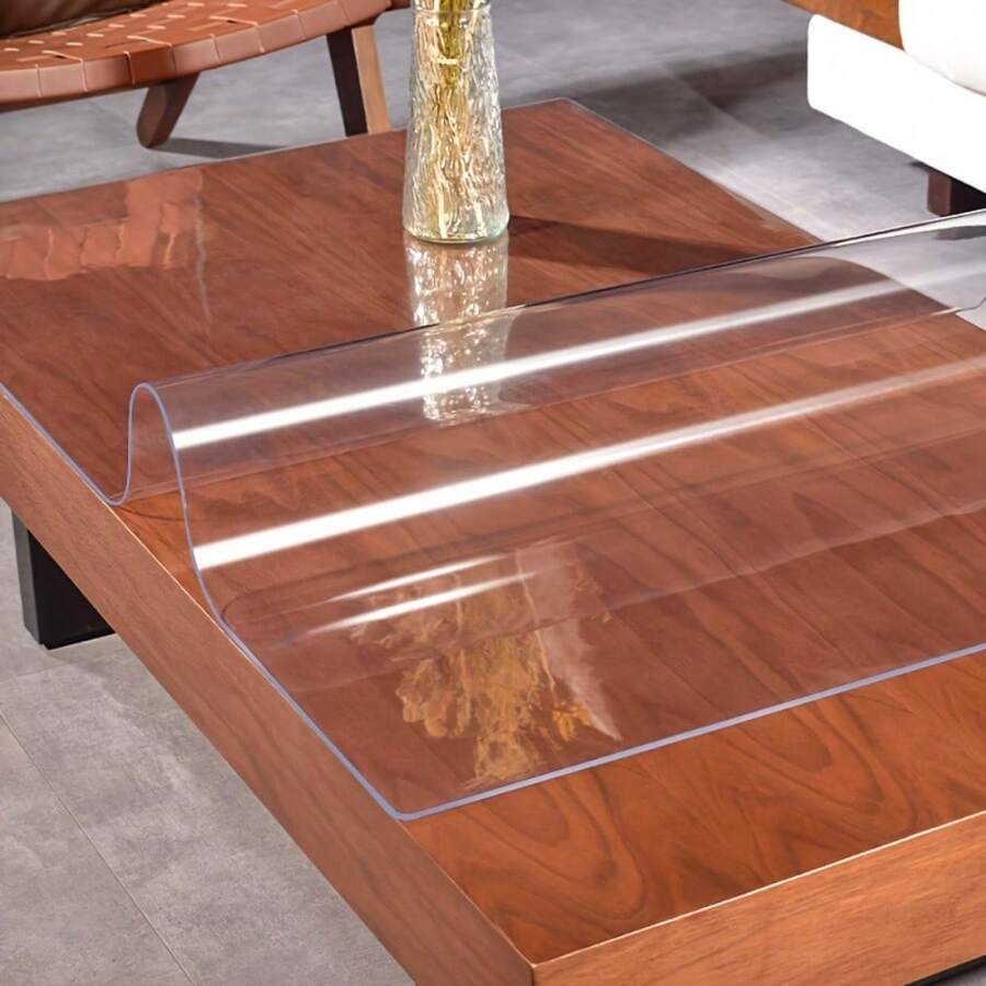 1.0mmTransparent Surface Decorative Mat Protector For Cupboard Workbench Desk Dining-Table TV-Stand Dresser Bar Counter
