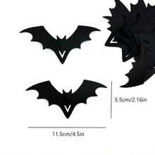 50pcs Halloween Bat Wine Glass Decor - Gothic Horror Party Accessories, Suitable For Cocktails And Spooky Celebrations - Decoration - View 7