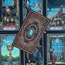 Collection Level Dark Mansion Series Tarot Cards, Unique Dark Mansion Art, Exquisite Artworks, Enhance Insight And Relieve Stress, Help Self Reflection,Suitable For Art Collection/Family Gatherings/Spiritual Exploration, Dark Aesthetics Enthusiasts - Burgundy - View 2