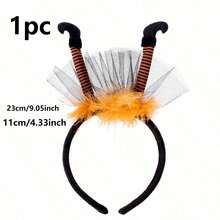 1pc Halloween Decorations Witch Headband Hair Band Costume Party Props Ghost Festival Party Decorations - A - View 9
