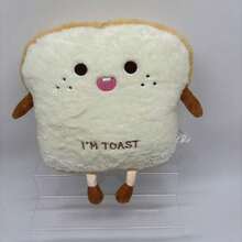 1pc Plush Bread Pillow Cushion, Cute Realistic Food Toast, Soft Plush Doll, Warm Hand Pillow, Backrest Cushion, Room Sofa Decoration, Birthday, Christmas, Halloween, Children's Gift, Thanksgiving, Valentine's Day, Gift For Girls - Multicolor - View 15