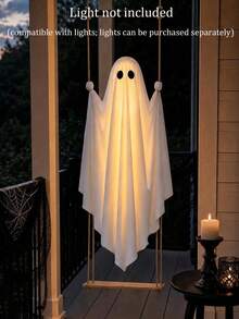 Halloween Hanging Ghost Swing Decor, Pre-Assembled Ready To Hang Ghost, Stable And Adjustable, Durable And Sturdy, Suitable For Porch, Trees, Yard And Entrance, Outdoor Halloween Decoration (Light Not Included) - Multicolor - View 7