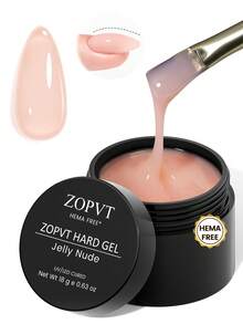 ZOPVT HEMA-Free Hard Gel - 0.63oz 9-in-1 Gel Penguat & Pembentuk Kuku Berwarna Jelly yang Dapat Dikeringkan dengan Sinar UV/LED, Gel Ekstensi Kuku Profesional dengan Kekerasan Tinggi untuk Seniman Kuku - MultiWarna - View 1