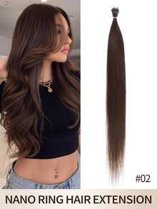 Nano Ring Hair Extensions Human Hair, 16-22 Inch, 25g 25 Strands, Cold Fusion Extensions, Low Visibility Nano Beads, Seamless Blend For Length And Volume With Hair For Women, Perfect For Daily, Party And Wedding Hairstyles - Multicolor - View 34