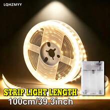 Battery Powered LED Light Strip (Batteries Not Included), Warm White & Bright White, Wireless Switch Control, Suitable For TV Backlight, Party, Bedroom, Camping, DIY Home Decor, Perfect Choice For Thanksgiving - 彩色 - 查看 21