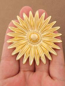 SUPBORA 1pc Gold/Silver Floral Brooch, Vintage Metal Camellia Rose Daisy Bow Flower Lapel Pin, Elegant Minimalist Suit Jacket Dress Decoration Jewelry, Women's Style - Gold and Silver - View 19
