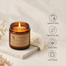 Aromatherapy Candle 4-Piece Set/1-Piece Set, Soy Wax, Plant Fragrance, Anniversary Celebration, Rich Floral Fragrance, Wedding, Valentine's Day Gift, Work, Birthday Gift, Party, Living Room Decoration And Other Scenes. Exquisite Gift Candles - Brown - View 1