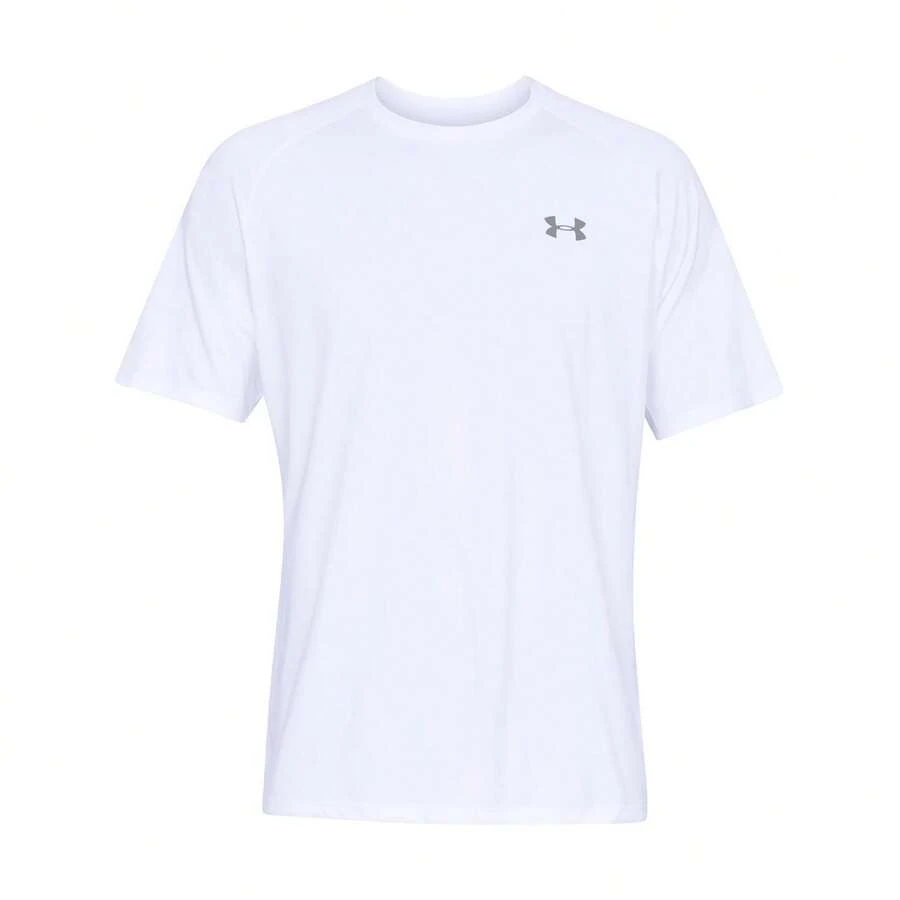 Under Armour Mens Tech T-Shirt - White/Grey - View 1
