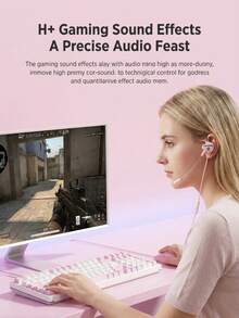 HP Wired Earphones With 3.5mm And Type-C Plugs, In-Ear Headphones With Built-In Microphone And Inline Control, One-Click Mute And Brightness Control Buttons, Suitable For Computers, Laptops And Mobile Devices - View 3